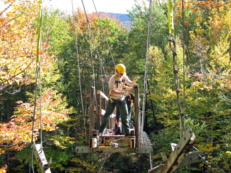 Pemigewasset suspension bridge removal